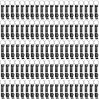 100 Pack Bottle Opener Keychain Bulk Black Metal Pocket Can Opener Key Chain by Unknown
