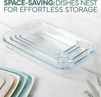 COOK WITH COLOR 8-Piece Deep Glass Baking Dish Set with Plastic Lids – - Image 4