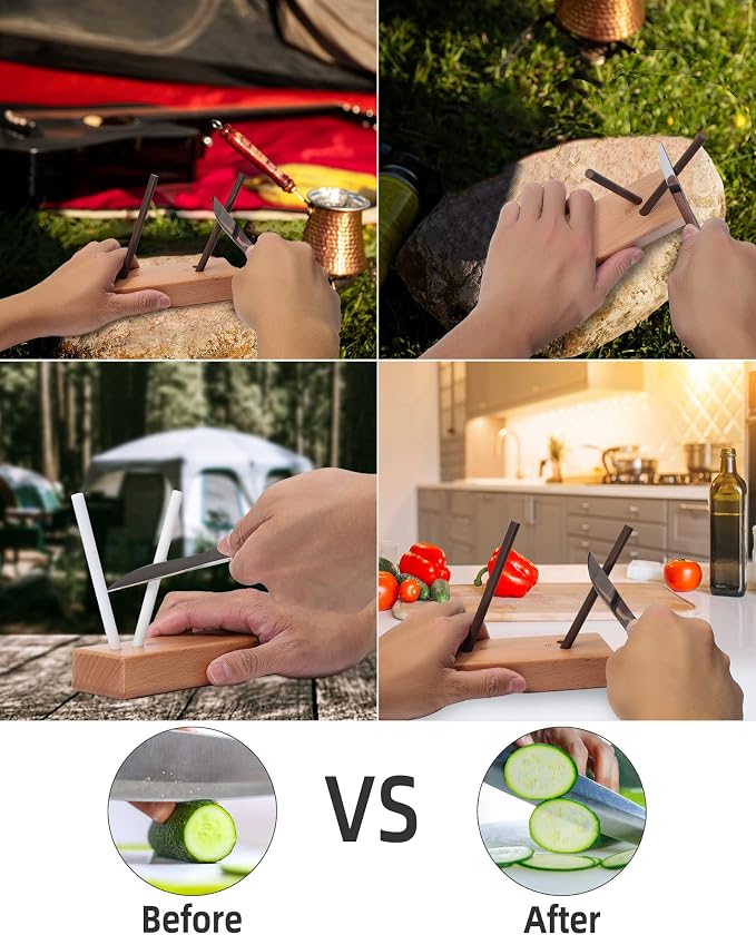 4-Rod Turn Box, Ceramic Sharpener Rod from Kitchen Sharpening Tool, Portable - Image 5