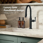 Vine Creations Amber Glass Soap Dispenser Set, Dish Soap and Hand Soap - Image 4