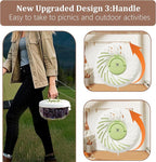 Fruit Washing Bowl with Strainer and Lid with Handle, Portable Strainers and - Image 6
