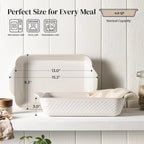 DOWAN 9x13 Deep Lasagna Baking Dish, Ceramic Casserole Dish - Image 2