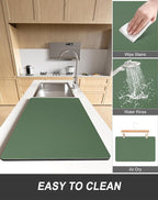 Rnivvi Dish Drying Mat for Kitchen Counter, 12 x 19" Super Absorbent Drainer - Image 6