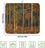 Fall Dish Drying Mat for Kitchen Counter Autumn Forest Vintage Botanical Nature - Image 2