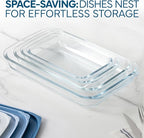 COOK WITH COLOR 8-Piece Deep Glass Baking Dish Set with Plastic Lids – - Image 4