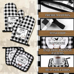 Bencailor 6 Pcs Farm Kitchen Towels Oven Mitts and Pot Holders Decorative Dish - Image 4