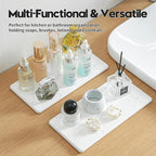 2PCS 10"x 5" Large Bathroom Sink Vanity Trays, Water Absorbing Diatomite Stone - Image 4