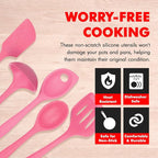 Chef Craft - Premium Silicone Kitchen Tools and Utensils Set, Non-Scratch - Image 3