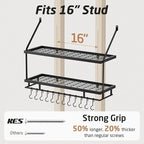 KES 30-Inch Kitchen Pot Rack - Image 5