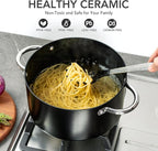 MICHELANGELO Stock Pot with Lid, Nonstick Cooking Pot, 6 Quart Soup Pot with Lid - Image 4