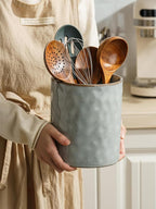 famiware Ocean Utensil Holder, 7.2"+5.8" Ceramic Kitchen Utensil Holder - Image 4