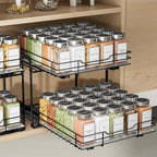 BOIVSHI 2-Tier Spice Rack Organizer, Pull Out Spice Rack by BOIVSHI