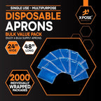 Xpose Safety 2000 Blue Plastic Disposable Aprons - Image 3