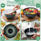 LemonRoad 6 Pcs Plastic Mixing Bowl Set - Image 4