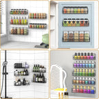 Wall Mounted Spice Rack Organizer, Pantry Door Organizer & Hanging Storage - Image 6