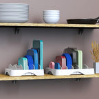 Simple Houseware Food Container Lid Organizer, Adjustable Dividers Lids Storage - Image 8