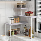 Countertop Organizer Organization 3 Tier Kitchen Corner Shelves Adjustable by Dazioter