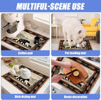 Rustic Bear Dish Drying Mat for Kitchen Counter Wild Animals Drying Pad - Image 7