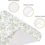 Sage Green Floral Dish Drying Mat 18 x 24 Inch Vintage Light Green Floral - Image 7