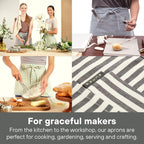 MEEMA Chef Waist Apron Cotton Fabric |Washable & Breathable Waitress & Server - Image 3