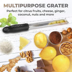 Stainless Steel Cheese Grater & Lemon Zester w/Extra Sharp Blade - Image 5