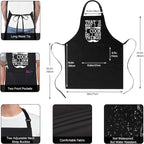 Xornis 100% Cotton Funny Apron for Men Women Adjustable Bib Aprons - Image 3