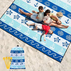 HIHOHO Beach Blanket Waterproof Sandproof Extra Large Beach Mat 79" X - Image 6