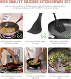 Pranski Kitchen Utensils Set-12 Pieces Silicone Cooking Utensils Set Dishwasher - Image 3