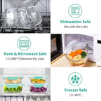 34pcs Glass Food Storage Containers - Image 4