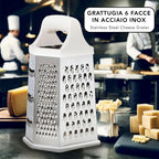 IPEA Stainless Steel 6-Sided Cheese Grater – 23 cm – Vertical Grater Six Blades - Image 2