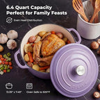 Zulay Kitchen 6 Quart Enameled Cast Iron Dutch Oven Pot - Image 6