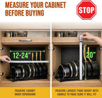 Norcalway Adjustable Bakeware Pots and Pans Organizer Under Cabinet, 11 - Image 2