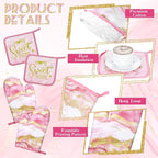 Bencailor 6 Pcs Marble Kitchen Decor Gold Pot Holders Oven Mitts 2 Dish Towels - Image 5