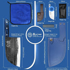 XYJ Authentic Since 1986, Ancient Forged Butcher Knives, Serbian Chef Knife - Image 4