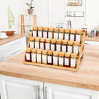 Spice Rack, Spice Organizer -3 Tier Bamboo Spice Racks, Solution - Image 8