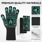 BBQ & Grill Gloves, Oven Gloves, 1472°F Silicone Oven Mitts Heat Resistant - Image 5