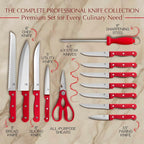 Moss & Stone 14 Pcs Knife Block Set Stainless Steel, Premium Forged Kitchen - Image 3