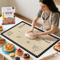 Silicone Baking Mat with 10 Recipes, Non Stick Silicone Pastry Mat, Kneading by Bredominant