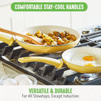 GreenLife Soft Grip Healthy Ceramic Nonstick 18 Piece Kitchen Cookware Pots and - Image 6
