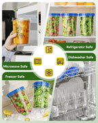Canfanni 10 Pack-33oz Freezer Storage Containers Set, Plastic Food Storage - Image 6