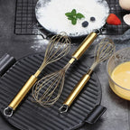 Berglander Gold Whisk Pack of 3 Stainless Steel 8", Titianium Plating Whisks - Image 7