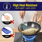 HOTEC Silicone Spatula Set of 2 Heat-Resistant 600F & BPA-Free Kitchen Spatula - Image 2