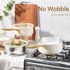 CAROTE 1.5Qt & 3.0Qt Stainless Steel Saucepan Set - Image 8