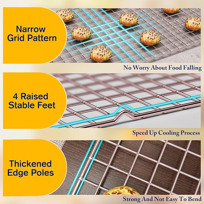 2PCS Cooling Racks for Cooking and Baking - Image 3
