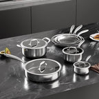 COOKER KING Stainless Steel Cookware Set, Hybrid Ceramic Cookware, Non-Stick - Image 8