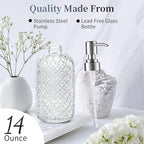 14 Oz Refillable Glass Soap Dispenser - Image 3