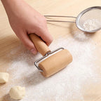 Small Rolling Pin, Wooden Dough Roller, Non-Stick Pizza Roller, T Type Rolling - Image 11