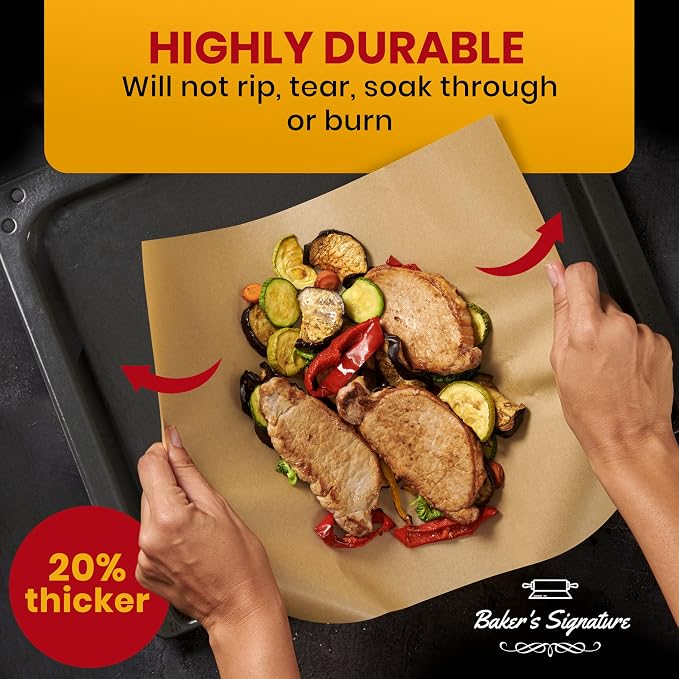220 PCS Parchment Paper Baking Sheets, 12x16 Inches by Baker's Signature | - Image 4
