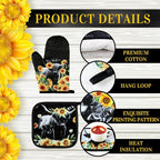 Leinuosen 6 Sunflower Cow Kitchen Towels Kitchen Decor and Accessories Set - Image 5
