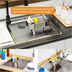SuoXing Inside Sink Sponge Holder, Plastic Dish Sink Organizer - Image 4